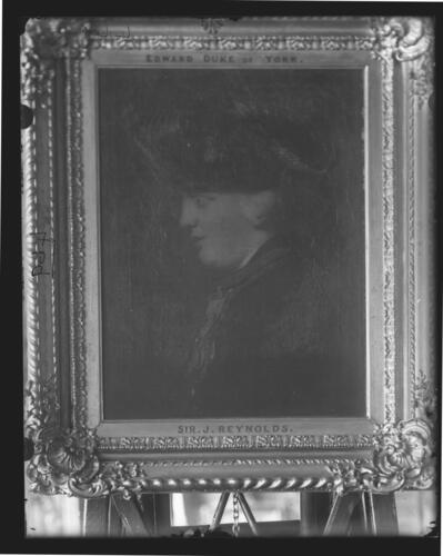 A glass plate negative of a painting of Prince Henry of Battenberg A glass plate negative of a painting of Prince Henry of Battenberg
