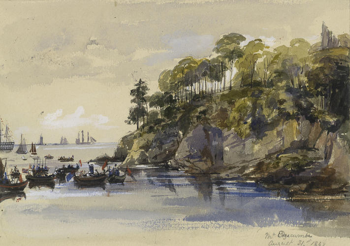 Mount Edgcumbe from Barnpool, Plymouth Sound, 31 August 1843 Mount Edgcumbe from Barnpool, Plymouth Sound, 31 August 1843