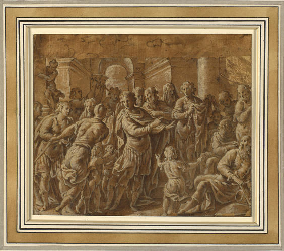 The conspirators around Caesar