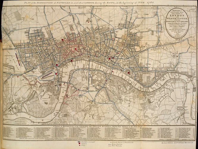 Master: Maps of encampments in England and Great Britain, 1778-82
Item: Map of London, 1780 (Greater London, England, UK) 51°30'30