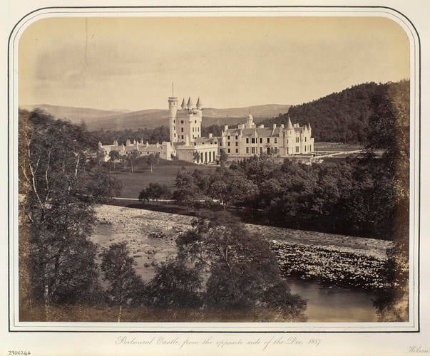 Balmoral Castle from the opposite side of the River Dee