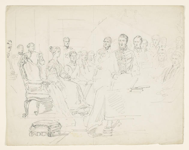Copy of the left part of 'The First Council of Queen Victoria'