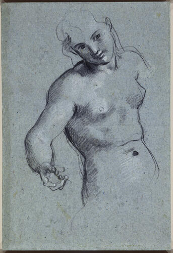 Recto: A man with arm raised. Verso: A study for one of Galatea's female companions Recto: A man with arm raised. Verso: A study for one of Galatea's female companions