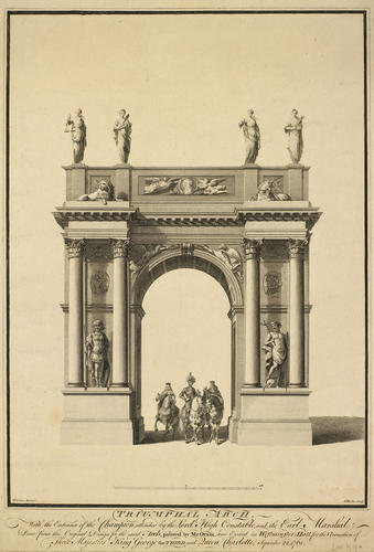 Triumphal Arch erected in Westminster Hall for the coronation of George III