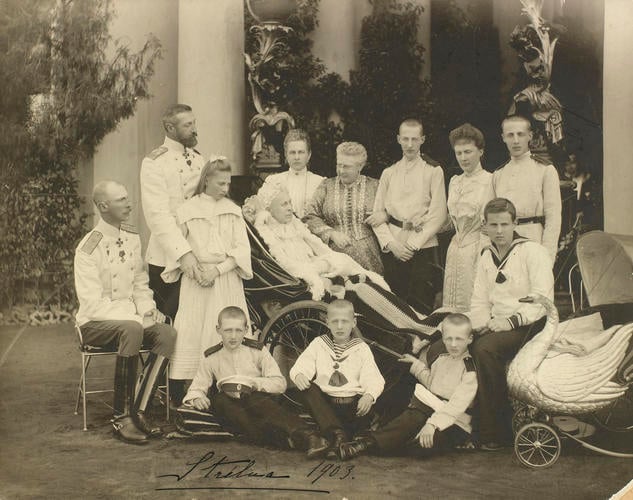 Grand Duchess Alexandra Iosifovna with her family
