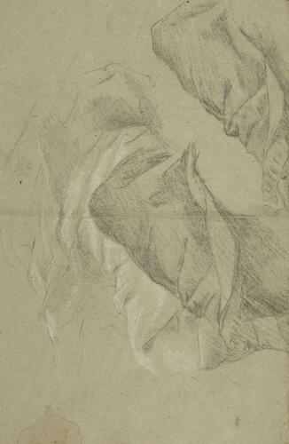 Recto: A study of a monk. Verso: Studies of draperies Recto: A study of a monk. Verso: Studies of draperies