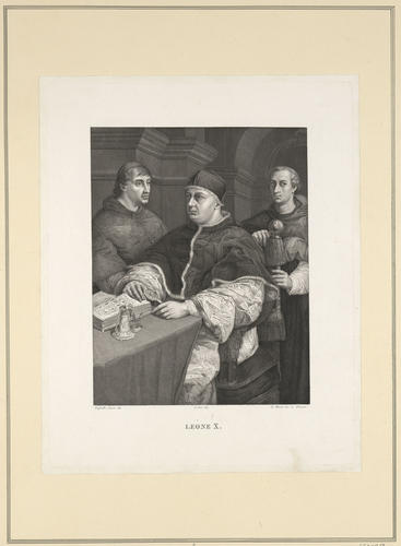 Portrait of Leo X with Cardinals Giulio de' Medici and Luigi de' Rossi