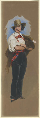 Man standing with his arms crossed, smoking a cigar