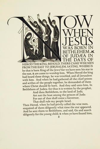 The Four Gospels of the Lord Jesus Christ, according to the Authorized version of King James I ; illustrated by Eric Gill