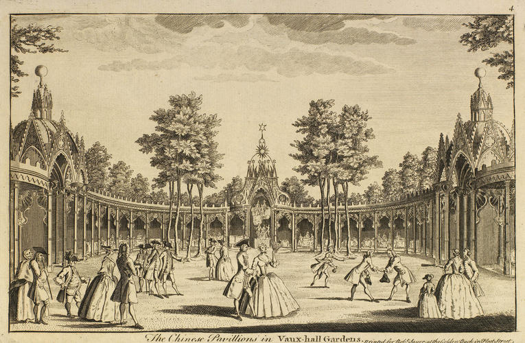The Chinese Pavilions in Vauxhall Gardens The Chinese Pavilions in Vauxhall Gardens