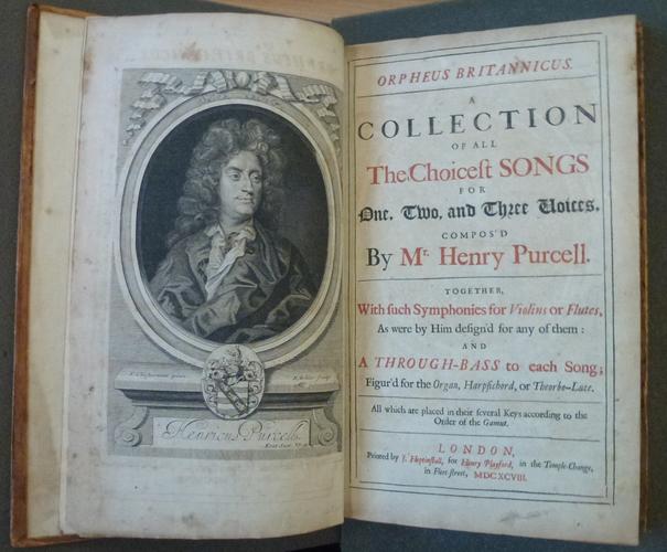 Orpheus Britannicus : a collection of all the choicest songs for one, two and three voices. . . / compos'd by Mr. Henry Purcell Orpheus Britannicus : a collection of all the choicest songs for one, two and three voices. . . / compos'd by Mr. Henry Purcell
