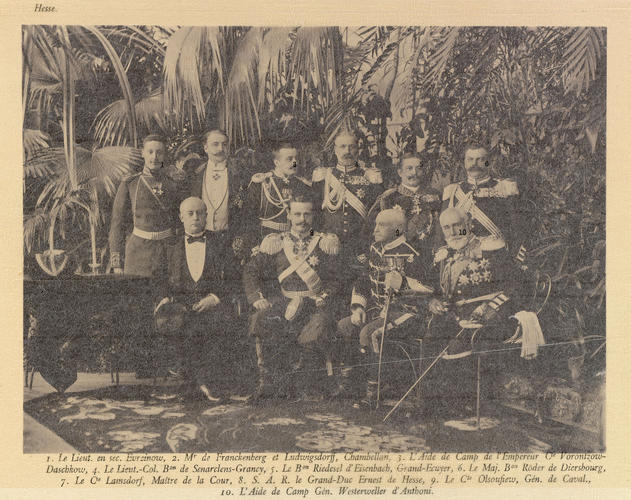 Representatives of the Grand Duchy of Hesse and by Rhine at the coronation of Nicholas II, Emperor of Russia Representatives of the Grand Duchy of Hesse and by Rhine at the coronation of Nicholas II, Emperor of Russia