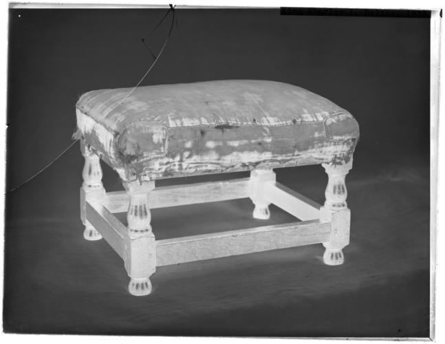 Glass plate negative of portrait of a stool, from Charles I's Relics Glass plate negative of portrait of a stool, from Charles I's Relics