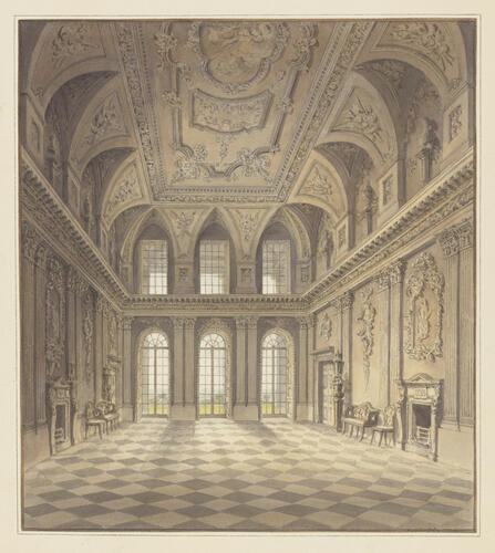 An interior view of the Hall at Ragley in Warwickshire