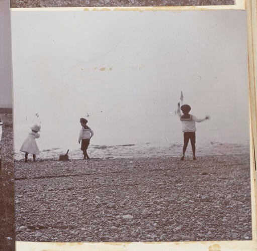 Master: Page 37 of Princess Victoria's album: Royal children on Snettisham Beach, Norfolk
Item: Royal children at Snettisham Beach Master: Page 37 of Princess Victoria's album: Royal children on Snettisham Beach, Norfolk
Item: Royal children at Snettisham Beach