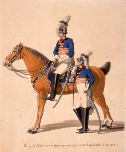Württemberg Army. 'King of Wurtembergs Chevaux Legers Regiment (or Kings own). ' About 1810
