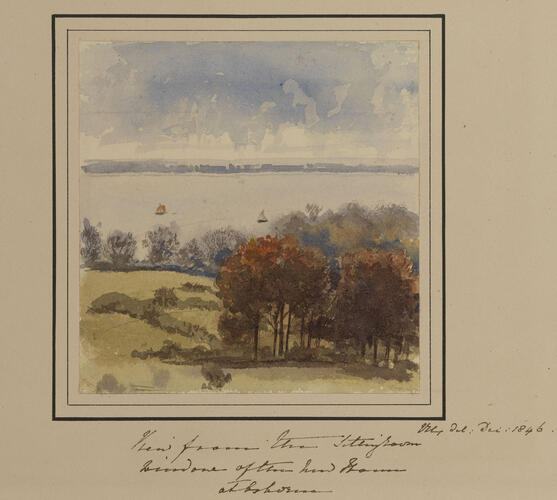 Master: Queen Victoria and Prince Albert's Album Vol. I.
Item: View from the Sitting Room Window of the new House at Osborne