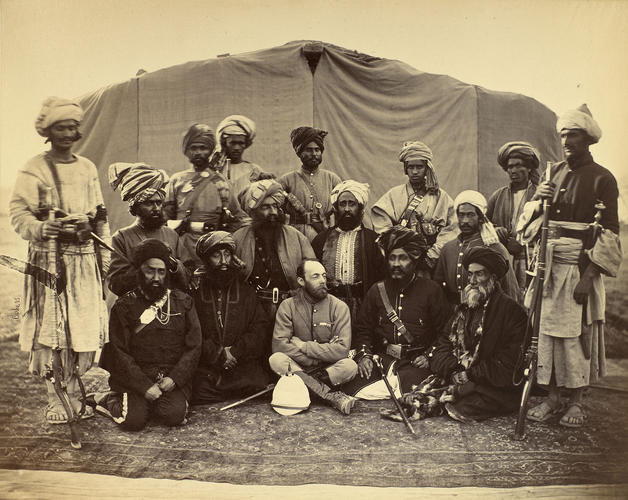 Major Cavagnari, CSI, and Chief Sirdars with Kunar Syud Major Cavagnari, CSI, and Chief Sirdars with Kunar Syud
