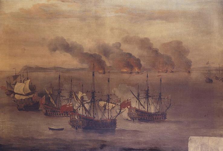 The Destroying of Six Barbary Ships near Cape Spartel