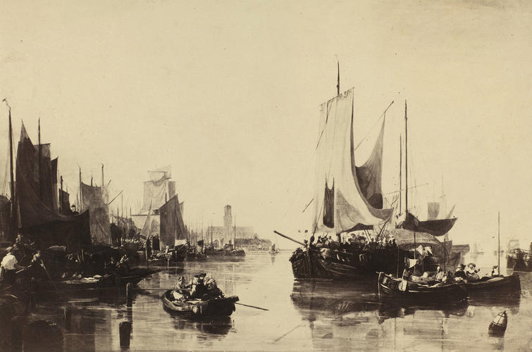 'Scheldt, near Antwerp'; The Quay at Antwerp during the Fair Time