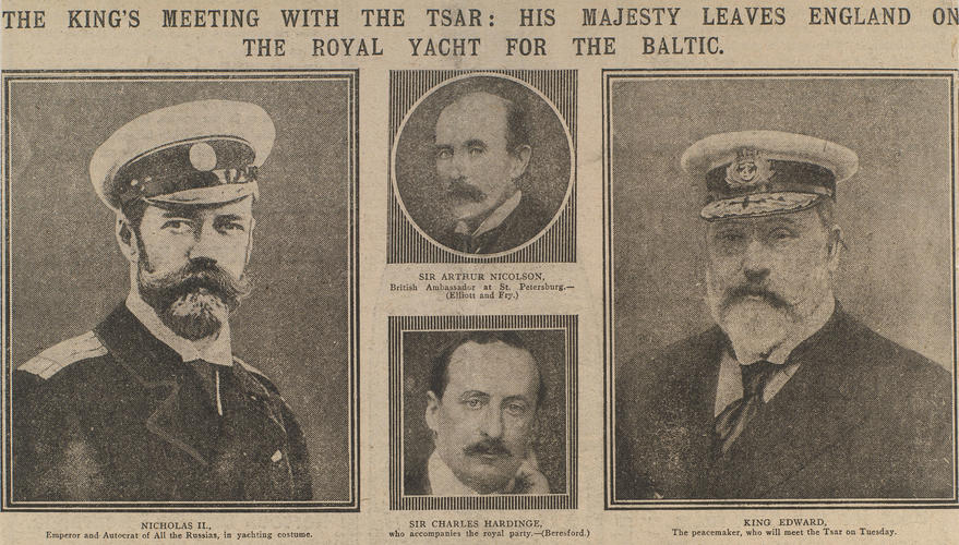 The King's Meeting with the Tsar: His Majesty leaves England on the Royal Yacht for the Baltic The King's Meeting with the Tsar: His Majesty leaves England on the Royal Yacht for the Baltic