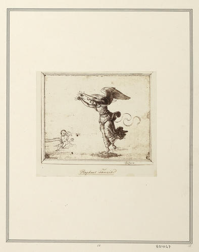 A seated putto and an angel scattering flowers