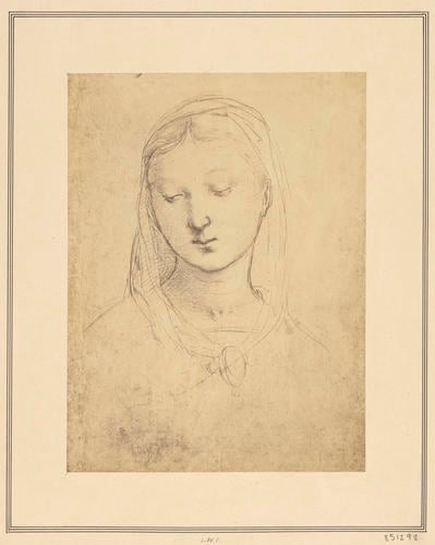 Study for the head of the Virgin