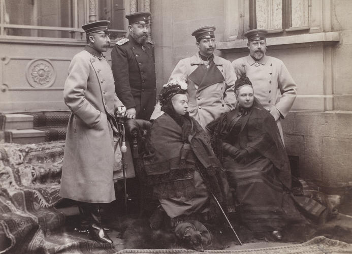 Group portrait with Queen Victoria and a dachshund, Coburg Group portrait with Queen Victoria and a dachshund, Coburg