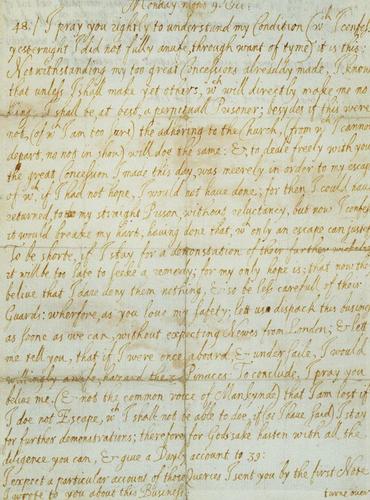 Autograph letters written during his captivity in the Isle of Wight 12th July to 30th Decr. 1648 / by King Charles I