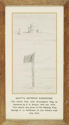 Within 13 miles of the South Pole, Amundsen's Flag