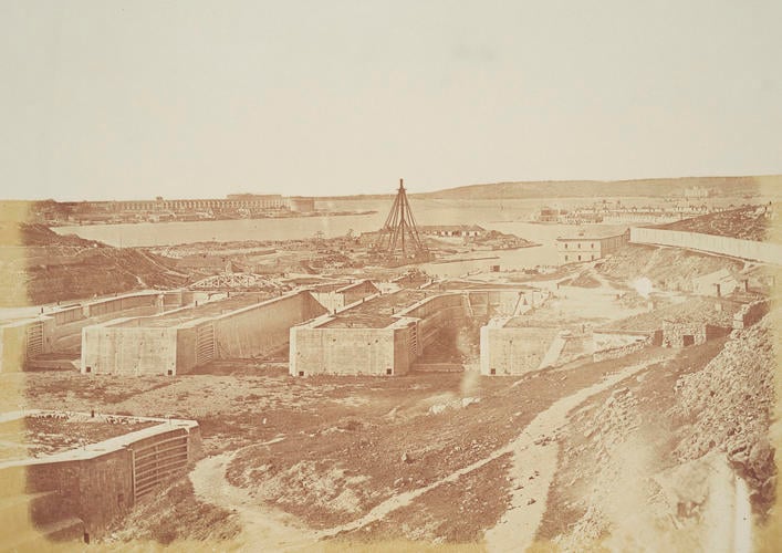 The Docks. [Crimean War photographs by Robertson]