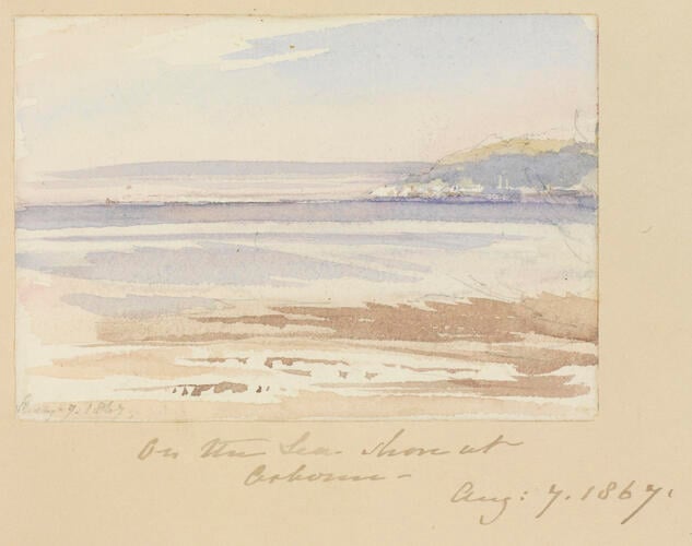 Master: SKETCHES FROM NATURE V. R. 1865 TO 1867
Item: On the Sea Shore at Osborne