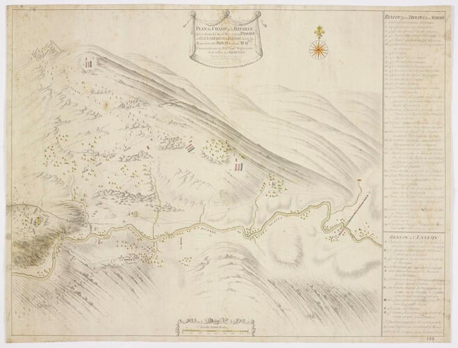 Map of the Battle of Glen Shiel, 1719 (Glen Shiel, Highland Region, Scotland, UK) 57°10ʹ12ʺN 05°21ʹ00ʺE)
