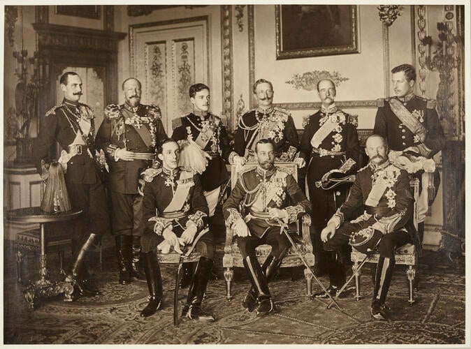 Nine sovereigns at Windsor for the funeral of King Edward VII, 1910 Nine sovereigns at Windsor for the funeral of King Edward VII, 1910
