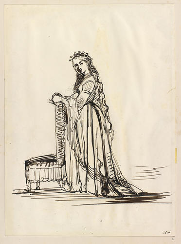 Master: Madame de Coninck's Albums: Princess Alice
Item: A female figure holding a chair