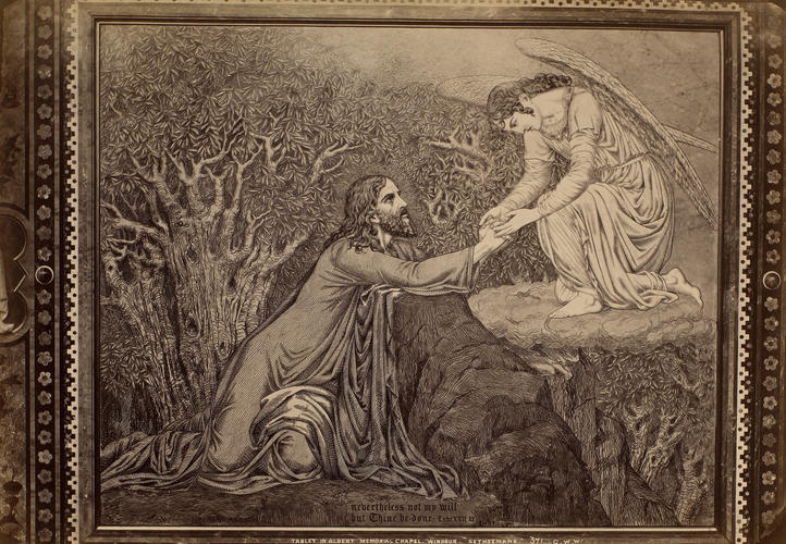 'Gethsemane' tablet from the wall of the Albert Memorial Chapel, Windsor Castle