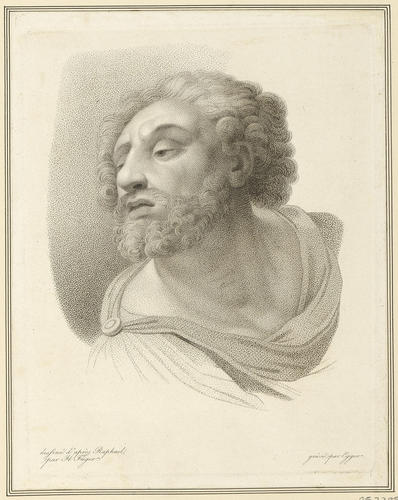 Master: Set of five prints reproducing heads from 'The Disputa'
Item: Head of a bearded man [from 'The Disputa']