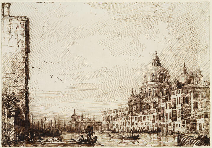 Venice: The lower reach of the Grand Canal, looking east