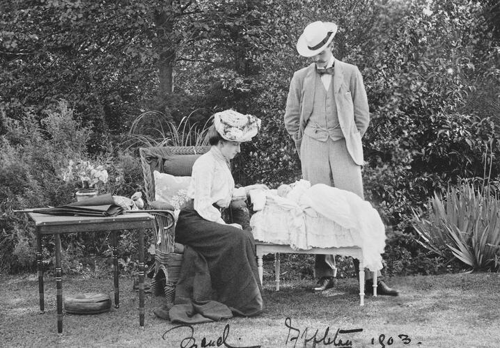 Prince Charles of Denmark and Princess Maud with the infant Prince Olav