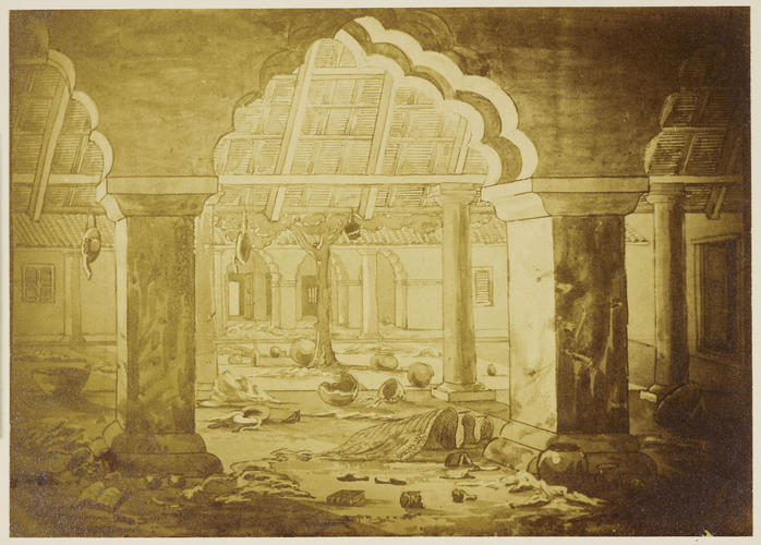 Master: The Massacre of Cawnpore, 1857.
Item: 'Interior of the House in which the Cawnpore Massacre was perpetrated', The Massacre of Cawnpore