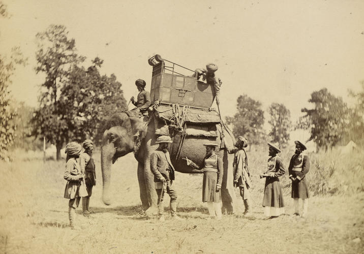 General Sir Dighton Macnaghten Probyn with an Elephant