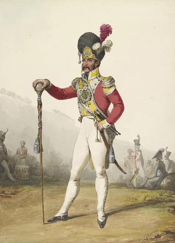 Saxon Army. Drum-Major, Leib-Grenadier Garde. About 1810 Saxon Army. Drum-Major, Leib-Grenadier Garde. About 1810