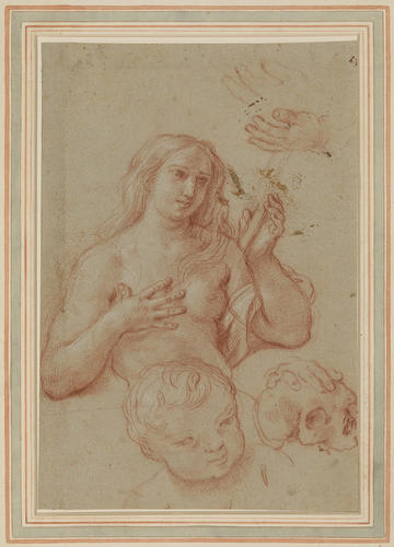 Recto: The Penitent Magdalen. Verso: The Crucified Christ