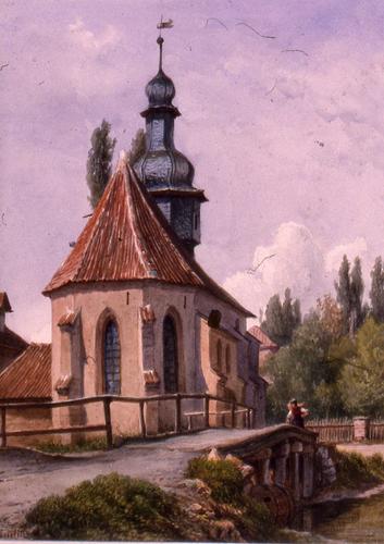Oeslau: exterior of Pfarrkirche St Johannis