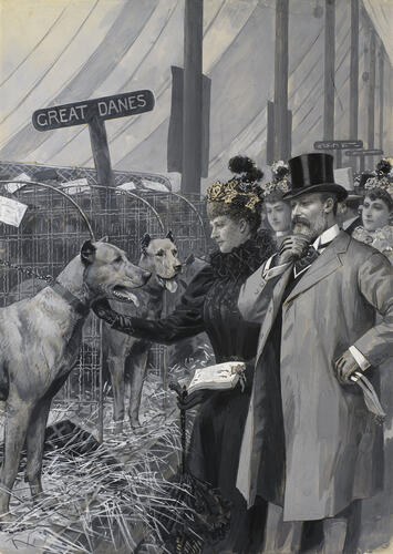 King Edward VII and Queen Alexandra at the Dog Show, November 1905