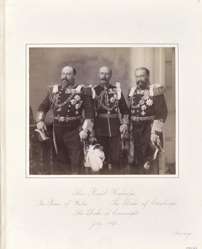 Albert Edward, Prince of Wales, Arthur, Duke of Connaught, and Alfred, Duke of Edinburgh, 1893 [in Portraits of Royal Children Vol. 41 1893-1894]