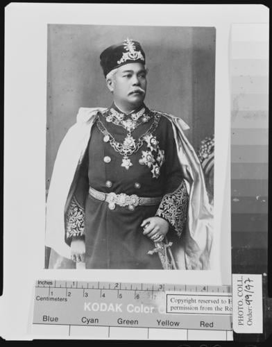 The Sultan of Johore, 1886. [Album: Photographic Portraits vol. 5/63 1875-1889]