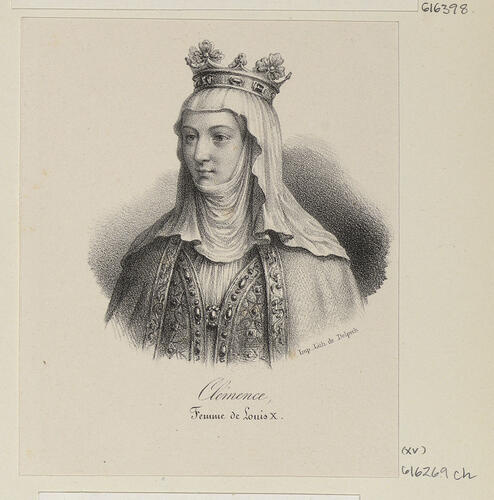 Master: [lithographs of the rulers of France from Pharamond, King of the Franks to Napoléon]
Item: Clemence