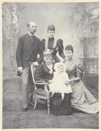 The King and Queen of Denmark with the Princess of Wales and the Duchess of Fife and her daughter. [Album: Photographic Portraits, vol. 7/65 1892-1898]