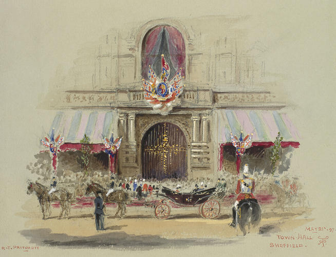 The Queen's Visit to Sheffield, 21 May 1897: the Queen at the Town Hall